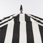 The Resort Market Umbrella in Crew Vintage Black Stripe | 10' Transfer Teak Frame Resort Market Umbrella Business & Pleasure Co. 