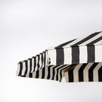 The Resort Market Umbrella in Crew Vintage Black Stripe | 10' Transfer Teak Frame Resort Market Umbrella Business & Pleasure Co. 