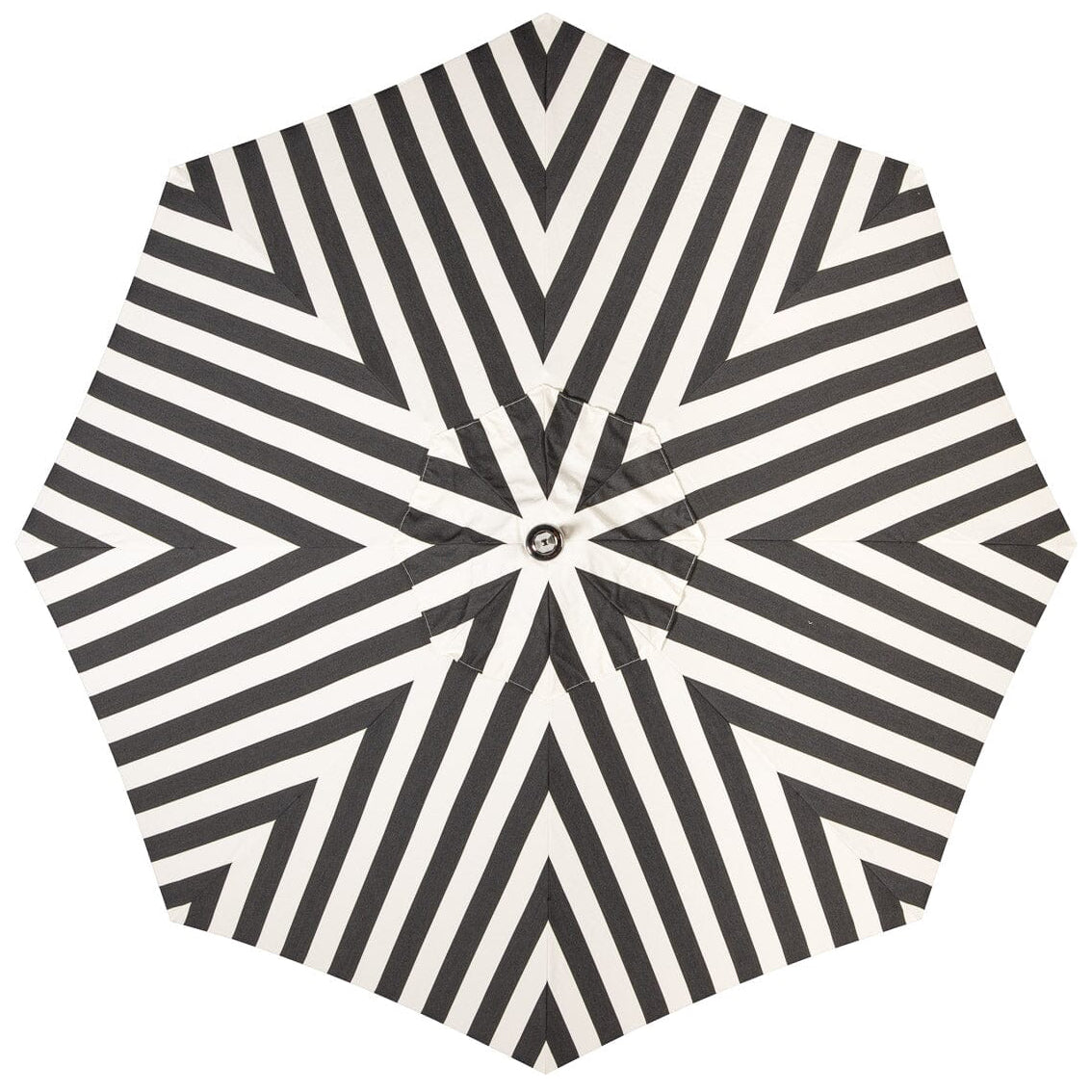 Product image of The Resort Market Umbrella in Crew Vintage Black Stripe | 12' Antique White Frame Resort Market Bundle Business & Pleasure Co. 