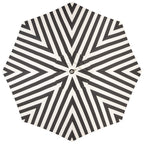The Resort Market Umbrella in Crew Vintage Black Stripe | 12' Antique White Frame Resort Market Bundle Business & Pleasure Co. 