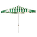 The Resort Market Umbrella in Crew Canyon Green Stripe | 10' Antique White Frame Bundle Business & Pleasure Co. 