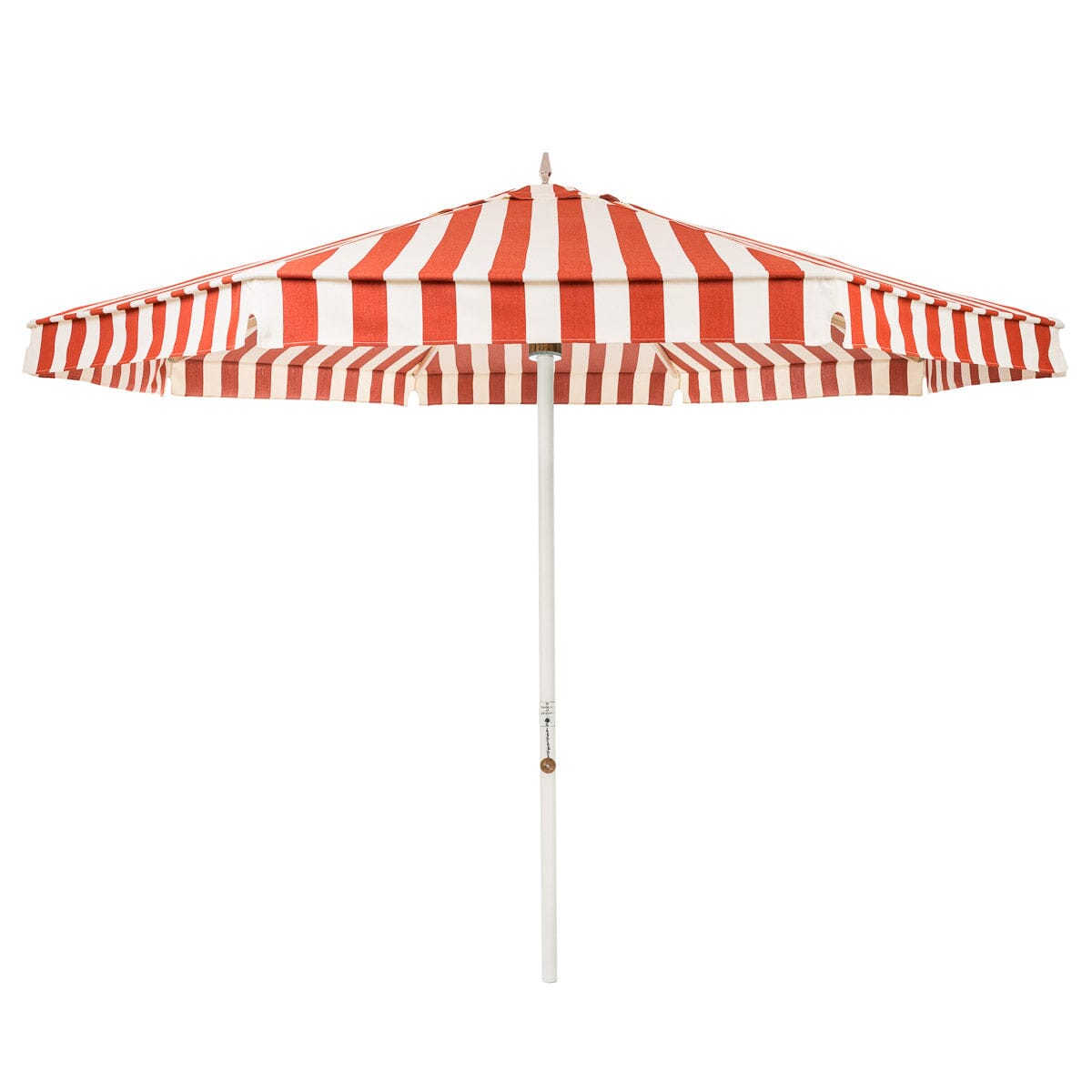 The Resort Market Umbrella in Crew Le Sirenuse Stripe | 10' Antique White Frame