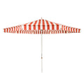 The Resort Market Umbrella in Crew Le Sirenuse Stripe | 12' Antique White Frame Bundle Business & Pleasure Co. 