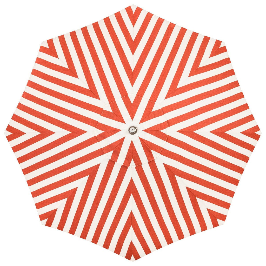 The Resort Market Umbrella in Crew Le Sirenuse Stripe | 12' Antique White Frame Bundle Business & Pleasure Co. 