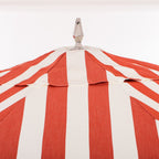 The Resort Market Umbrella in Crew Le Sirenuse Stripe | 12' Antique White Frame Bundle Business & Pleasure Co. 