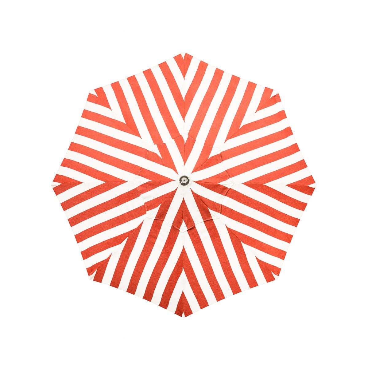 The Resort Market Umbrella in Crew Le Sirenuse Stripe | 8' Antique White Frame Bundle Business & Pleasure Co. 