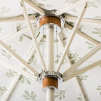 The Resort Market Umbrella in Casa Seaglass Jade Green | 8' Antique White Frame Bundle Business & Pleasure Co. 