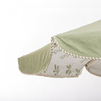 The Resort Market Umbrella in Casa Seaglass Jade Green | 8' Antique White Frame Bundle Business & Pleasure Co. 