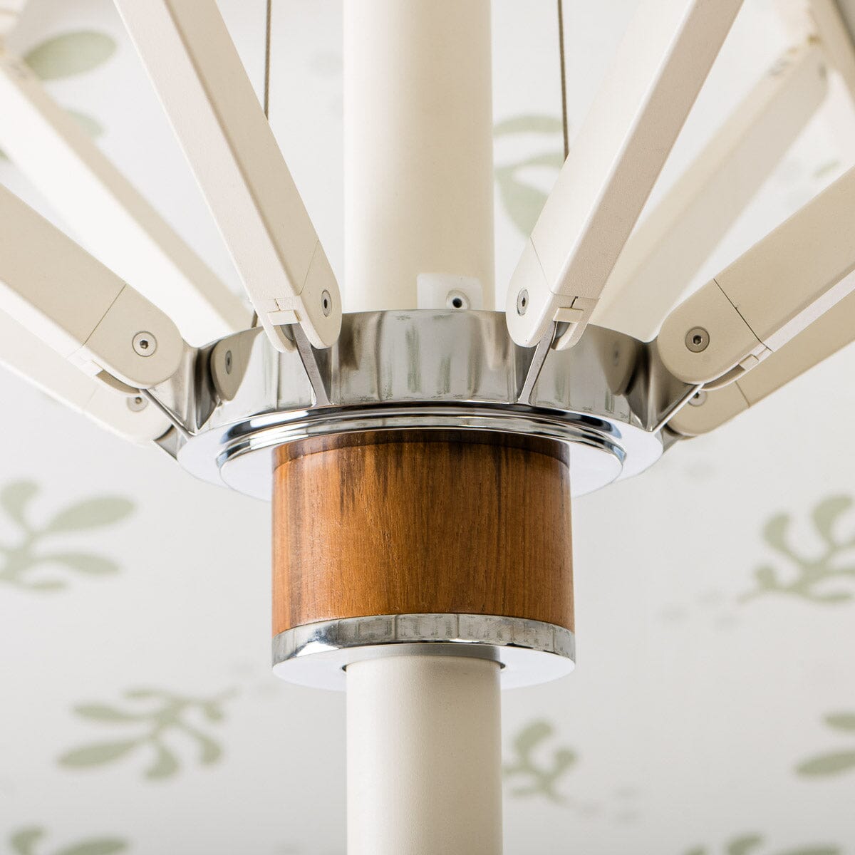 The Resort Market Umbrella in Casa Seaglass Jade Green | 8' Antique White Frame Bundle Business & Pleasure Co. 