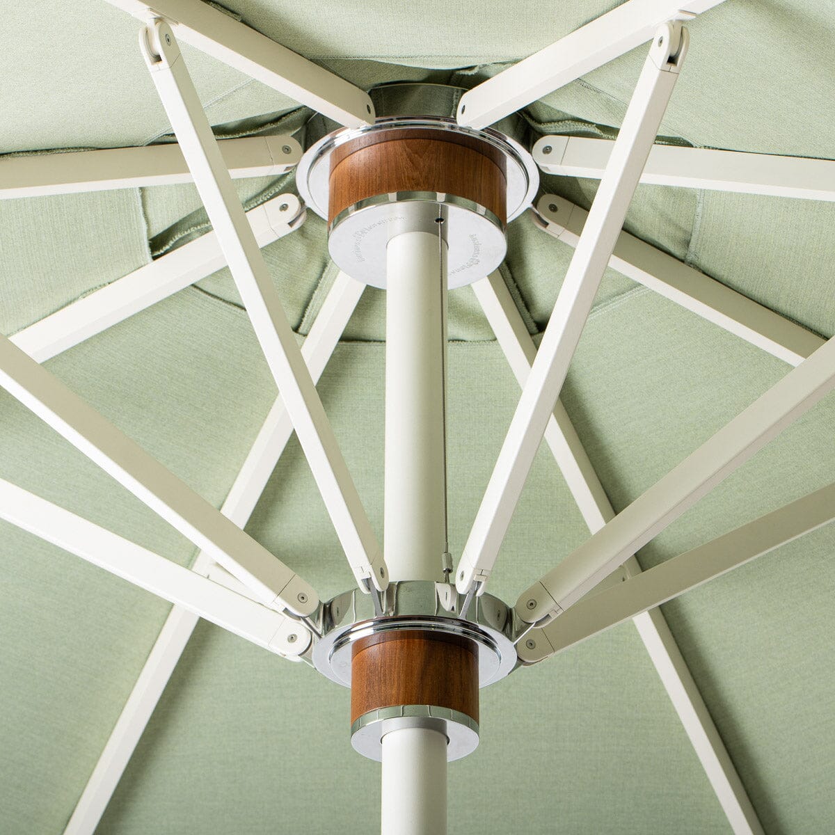 The Resort Market Umbrella x Julia Berolzheimer in Jacquard Green | 10' Antique White Frame Resort Market Bundle B&P Co. x Julia Berolzheimer 