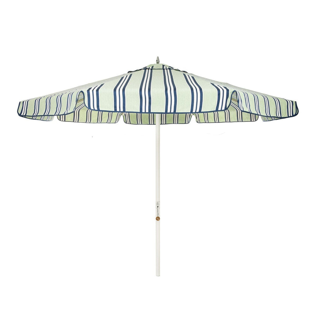 The Resort Market Umbrella - Octagon - Canopy 10 x Julia Berolzheimer in Green Stripes B&P Co. x Julia Berolzheimer 