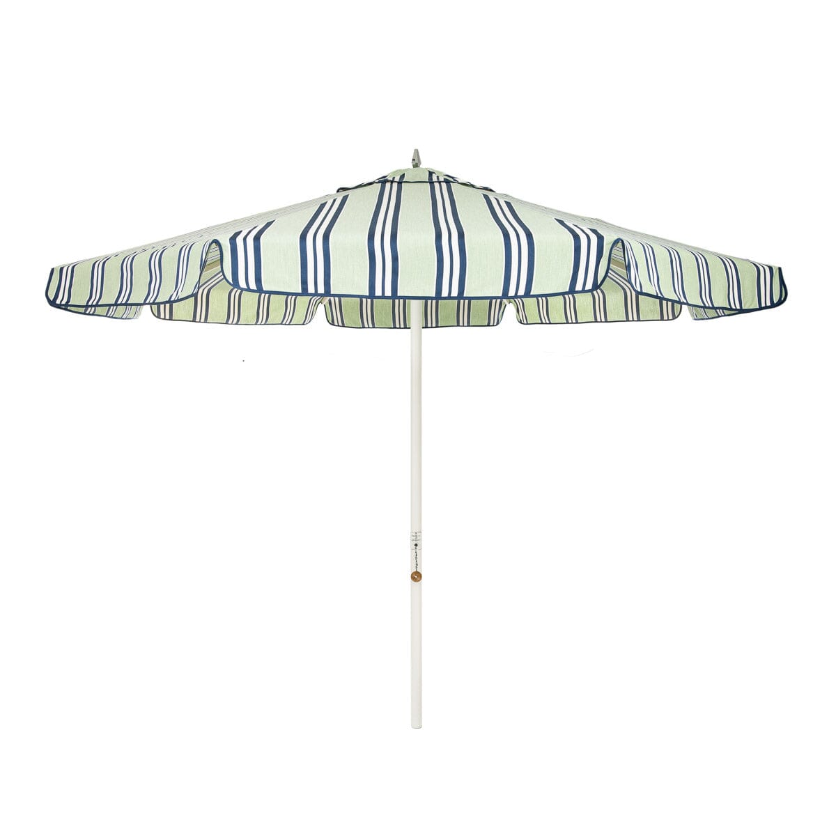 The Resort Market Umbrella - Octagon - Canopy 10 x Julia Berolzheimer in Green Stripes B&P Co. x Julia Berolzheimer 