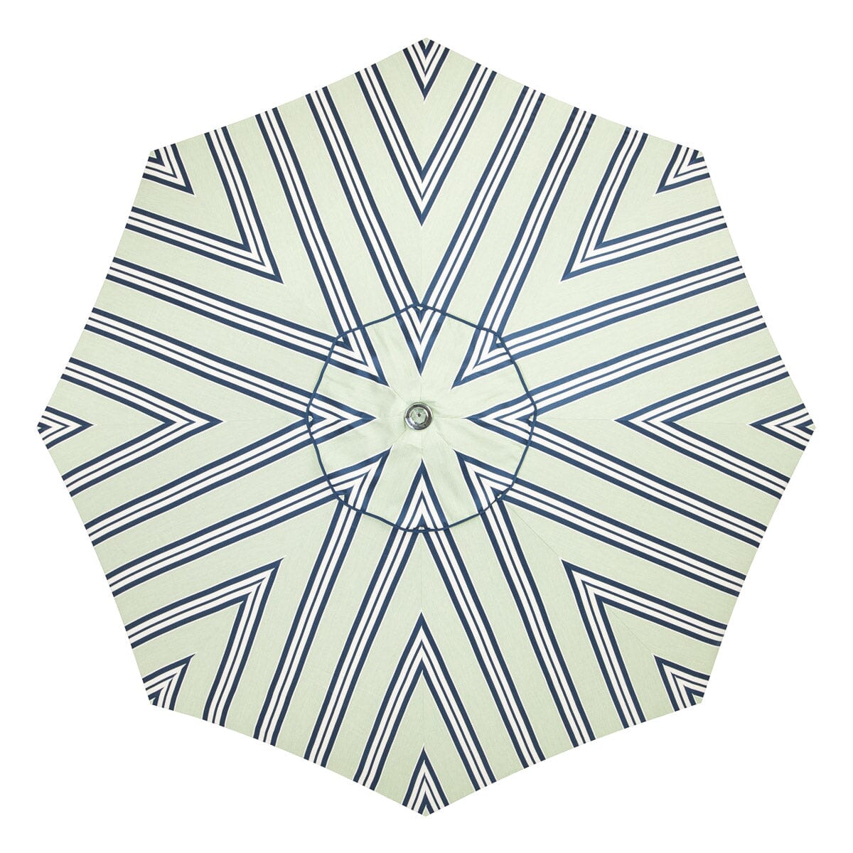 The Resort Market Umbrella - Octagon - Canopy 10 x Julia Berolzheimer in Green Stripes B&P Co. x Julia Berolzheimer 