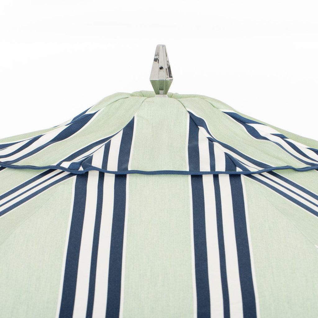 The Resort Market Umbrella - Octagon - Canopy 10 x Julia Berolzheimer in Green Stripes B&P Co. x Julia Berolzheimer 