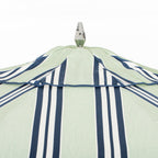 The Resort Market Umbrella - Octagon - Canopy 10 x Julia Berolzheimer in Green Stripes B&P Co. x Julia Berolzheimer 