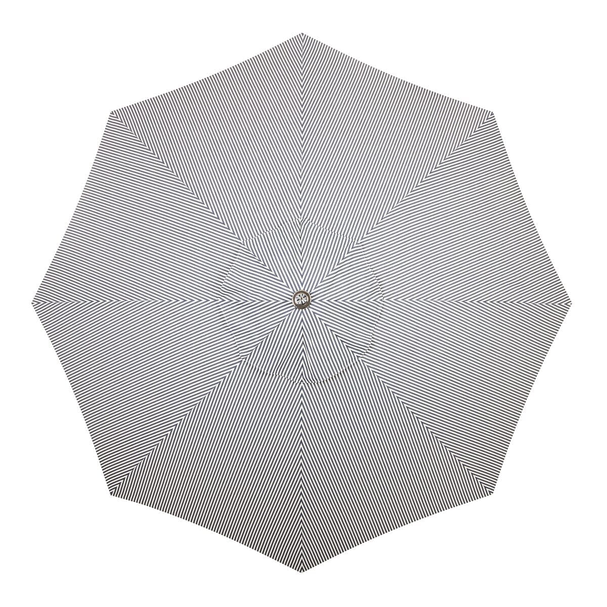 The Resort Market Umbrella in Lauren's Navy Stripe | 10' Antique White Frame Bundle Business & Pleasure Co. 