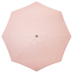 The Resort Market Umbrella in Lauren's Pink Stripe | 12' Antique White Frame Bundle Business & Pleasure Co. 