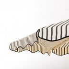 The Resort Market Umbrella in Monaco Black Stripe | 10' Antique White Frame Bundle Business & Pleasure Co. 
