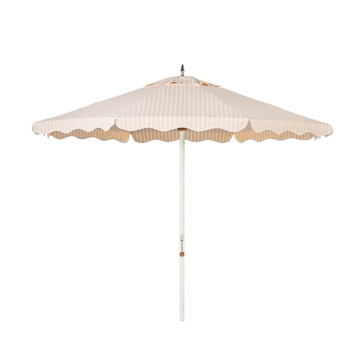 The Resort Market Umbrella in Monaco Natural Stripe | 10' Antique White Frame Resort Market Bundle Business & Pleasure Co. 
