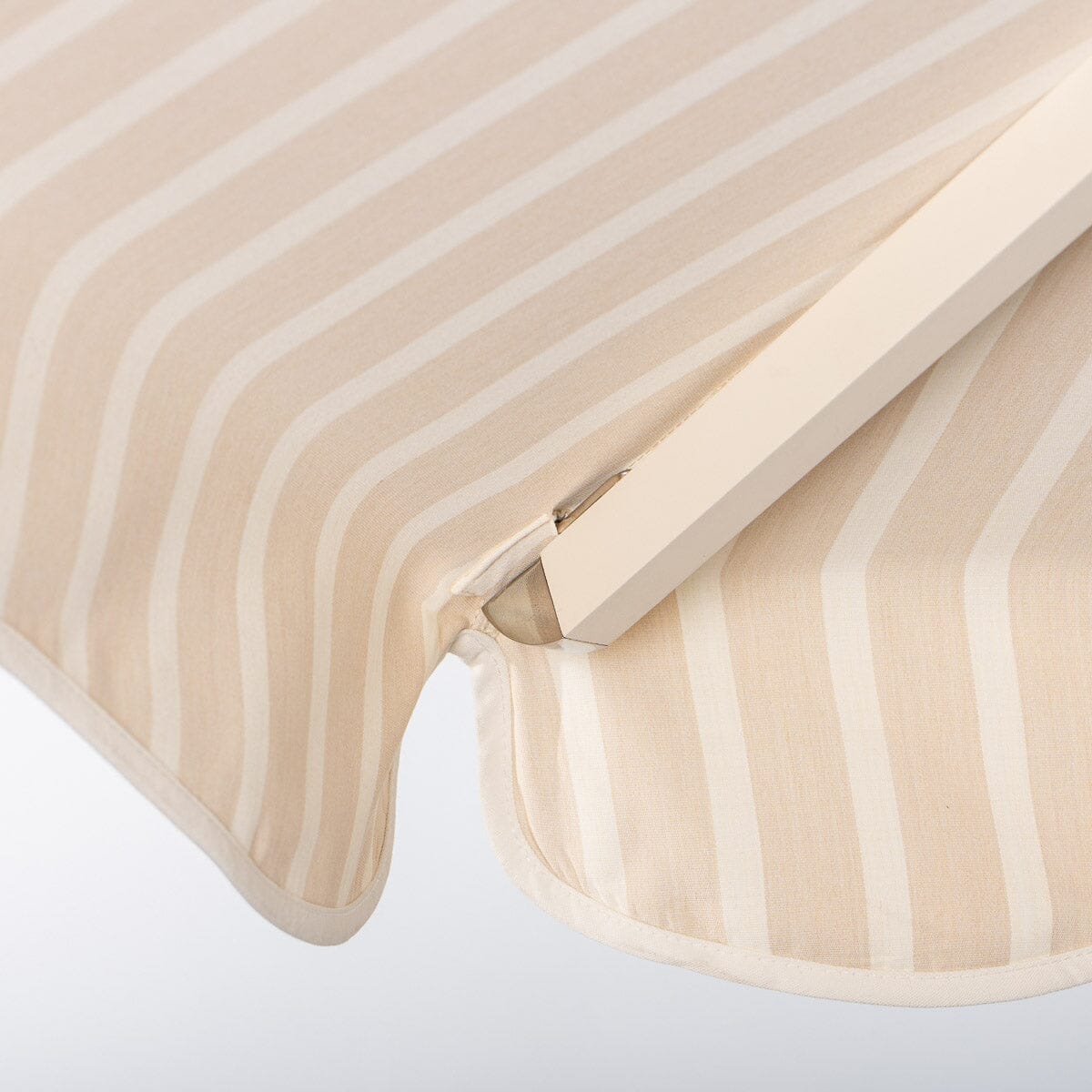 The Resort Market Umbrella in Monaco Natural Stripe | 10' Antique White Frame Resort Market Bundle Business & Pleasure Co. 