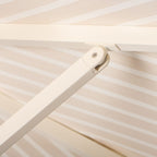 The Resort Market Umbrella in Monaco Natural Stripe | 10' Antique White Frame Resort Market Bundle Business & Pleasure Co. 