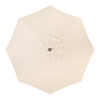 The Resort Market Umbrella in Monaco Natural Stripe | 10' Antique White Frame Resort Market Bundle Business & Pleasure Co. 