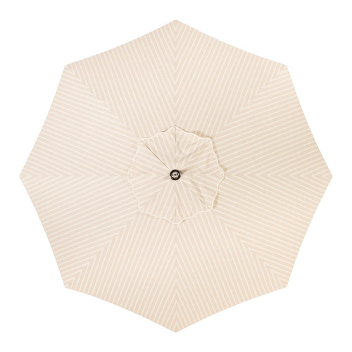 The Resort Market Umbrella in Monaco Natural Stripe | 10' Antique White Frame Resort Market Bundle Business & Pleasure Co. 
