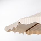 The Resort Market Umbrella in Monaco Natural Stripe | 10' Transfer Teak Frame Resort Market Umbrella Business & Pleasure Co. 