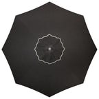 The Resort Market Umbrella in Rivie Black | 12' Antique White Frame Bundle Business & Pleasure Co. 