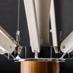 The Resort Market Umbrella in Rivie Black | 8' Antique White Frame Bundle Business & Pleasure Co. 