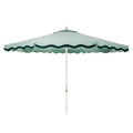 The Resort Market Umbrella in Rivie Green | 12' Antique White Frame Bundle Business & Pleasure Co. 