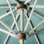 The Resort Market Umbrella in Rivie Green | 12' Antique White Frame Bundle Business & Pleasure Co. 
