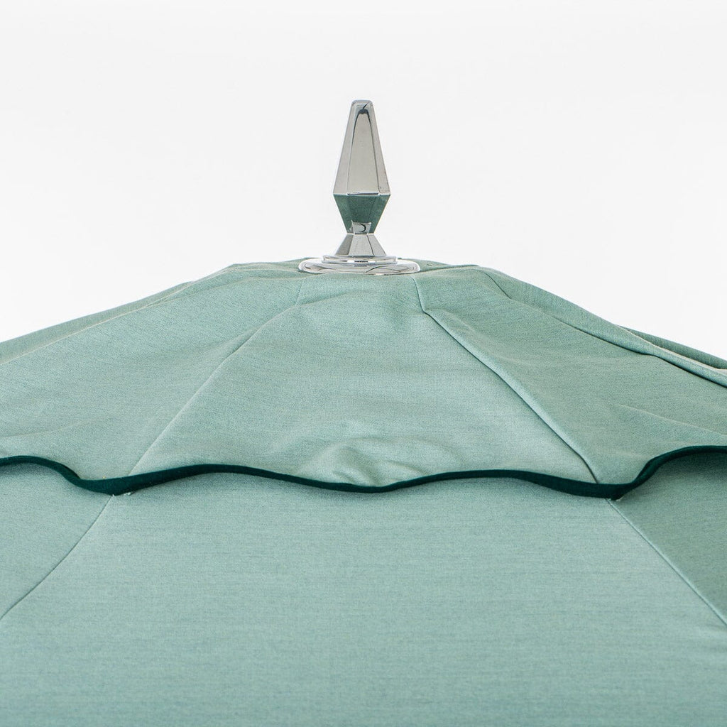 The Resort Market Umbrella in Rivie Green | 12' Antique White Frame Bundle Business & Pleasure Co. 