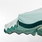 The Resort Market Umbrella in Rivie Green | 12' Antique White Frame Bundle Business & Pleasure Co. 