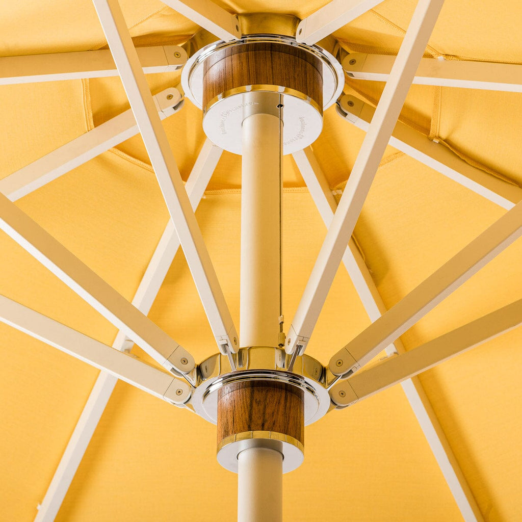 The Resort Market Umbrella in Rivie Mimosa | 10' Antique White Frame Bundle Business & Pleasure Co. 