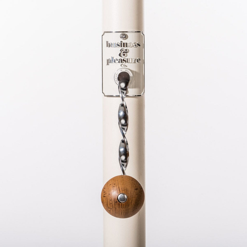 The Resort Market Umbrella in Rivie Mimosa | 10' Antique White Frame Bundle Business & Pleasure Co. 