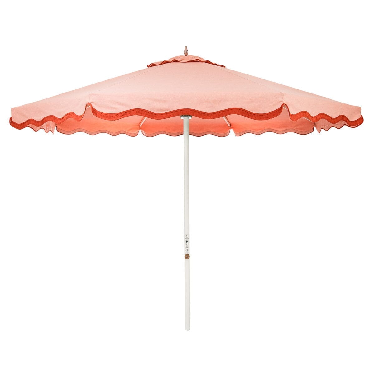 The Resort Market Umbrella in Rivie Pink | 10' Antique White Frame Bundle Business & Pleasure Co. 