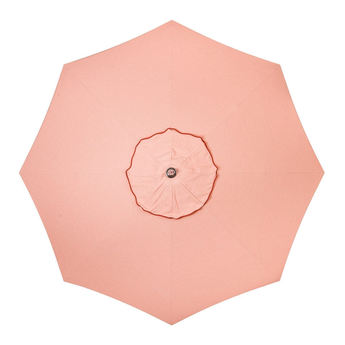 The Resort Market Umbrella in Rivie Pink | 10' Antique White Frame