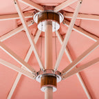 The Resort Market Umbrella in Rivie Pink | 10' Antique White Frame Bundle Business & Pleasure Co. 