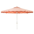 The Resort Market Umbrella in Rivie Pink | 12' Antique White Frame Bundle Business & Pleasure Co. 