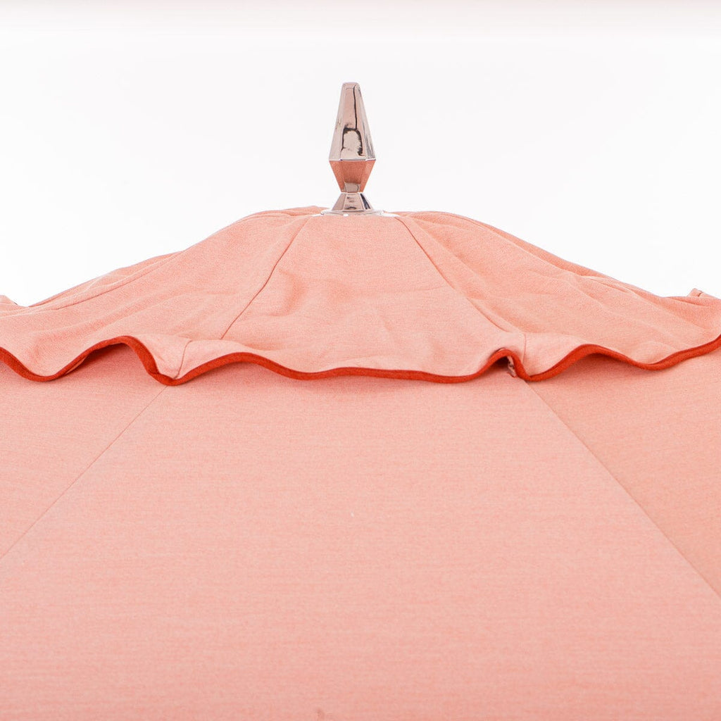 The Resort Market Umbrella in Rivie Pink | 12' Antique White Frame Bundle Business & Pleasure Co. 