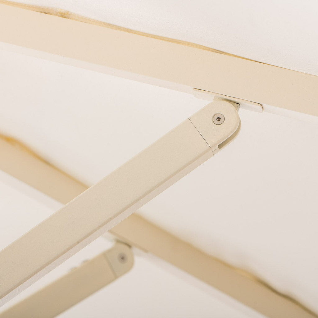 The Resort Market Umbrella in Rivie White | 10' Antique White Frame Bundle Business & Pleasure Co. 