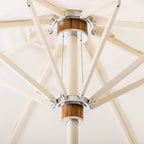The Resort Market Umbrella in Rivie White | 10' Antique White Frame Bundle Business & Pleasure Co. 