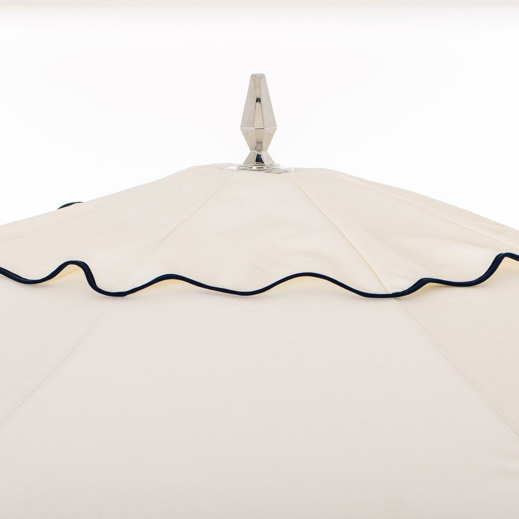 The Resort Market Umbrella in Rivie White | 10' Antique White Frame Bundle Business & Pleasure Co. 