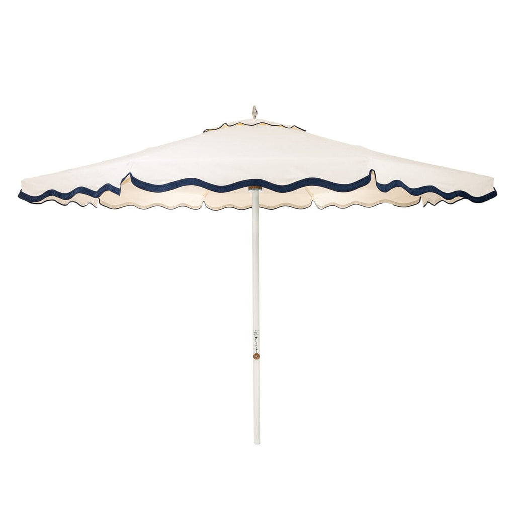 The Resort Market Umbrella in Rivie White | 12' Antique White Frame Bundle Business & Pleasure Co. 
