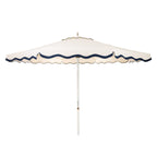 The Resort Market Umbrella in Rivie White | 12' Antique White Frame Bundle Business & Pleasure Co. 