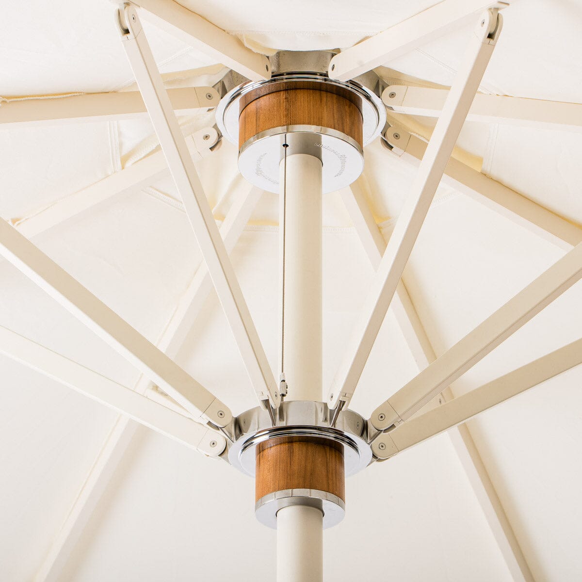 The Resort Market Umbrella in Straight White | 10' Antique White Frame Resort Market Bundle Business & Pleasure Co. 