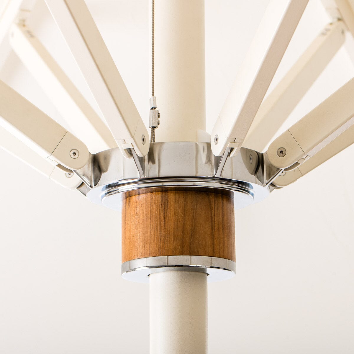 The Resort Market Umbrella in Straight White | 10' Antique White Frame Resort Market Bundle Business & Pleasure Co. 