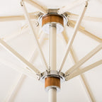 The Resort Market Umbrella in Straight White | 8' Antique White Frame Resort Market Bundle Business & Pleasure Co. 