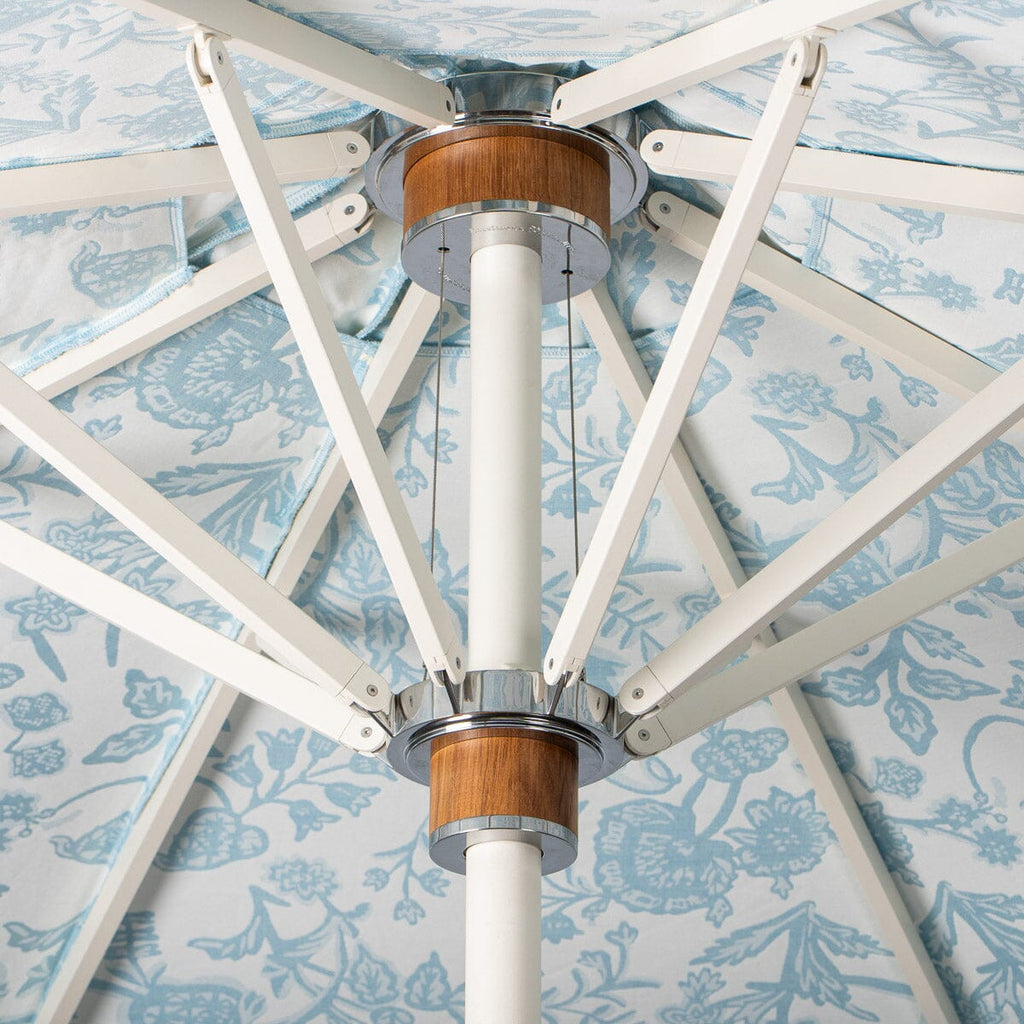 The Resort Market Umbrella in Sky Blue | 10' Antique White Frame Resort Market Bundle Business & Pleasure Co. 